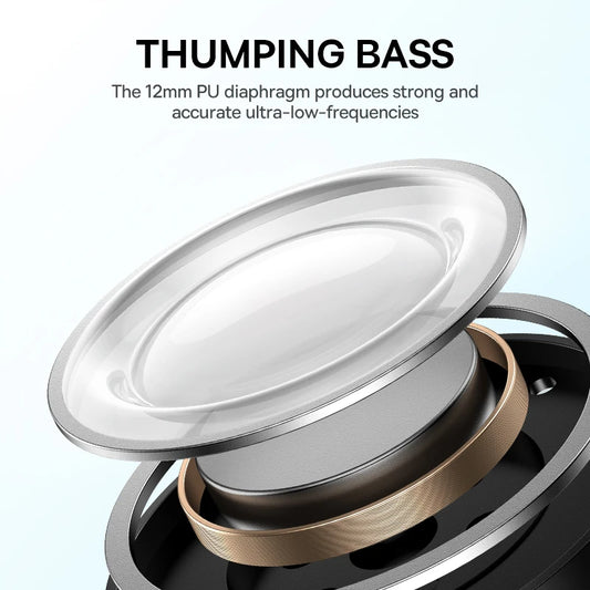 Fone de Ouvido Baseus Bowie E19 Bluetooth 5.3 – Graves Potentes + 33h Bateria