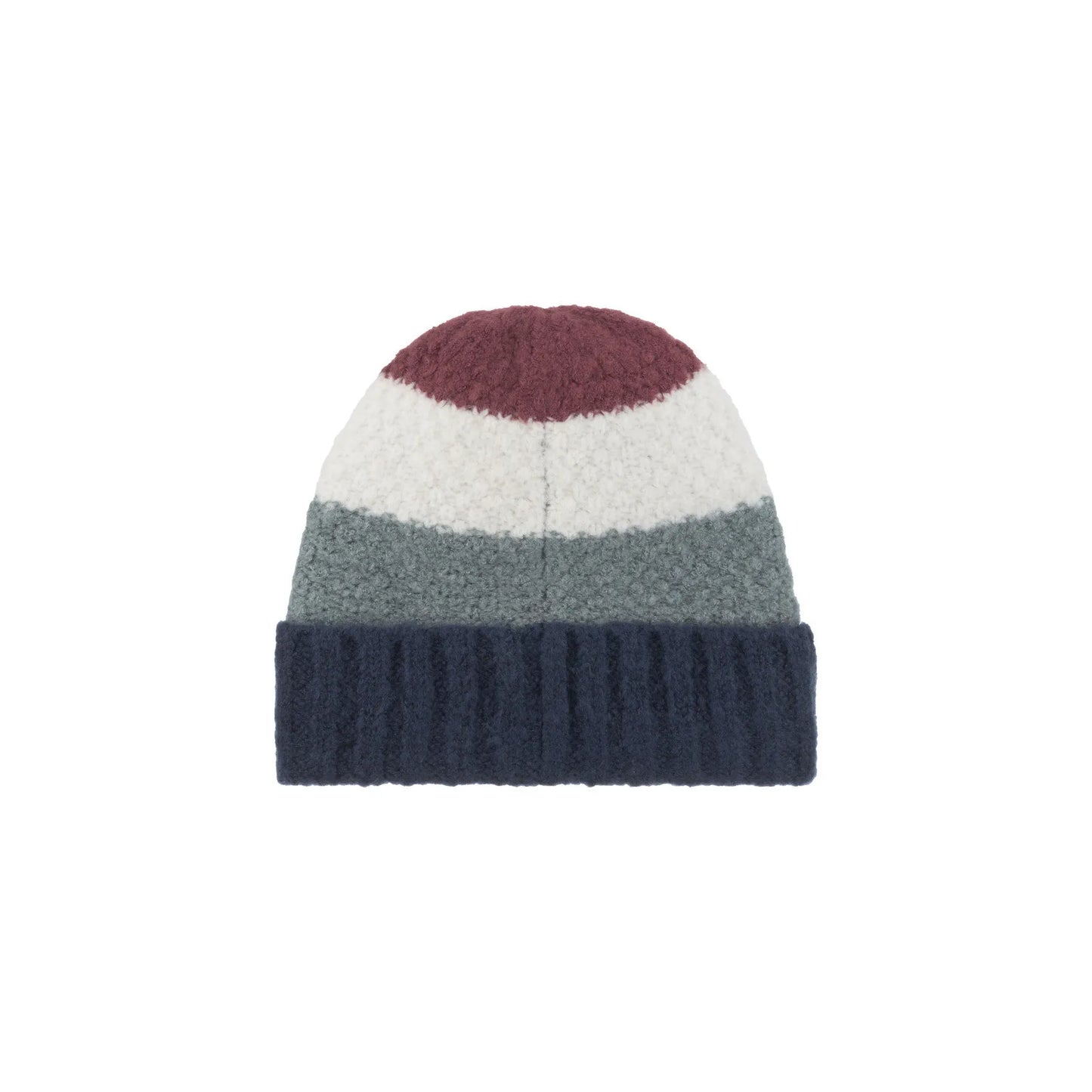 Clarissa Women's Gray Winter Beanie Basic Plain Folded Daily Use with Logo Detail Patterned Down Coat Accessory