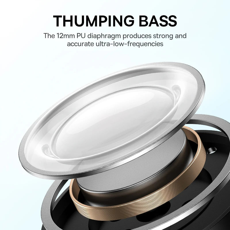 Fone de Ouvido Baseus Bowie E19 Bluetooth 5.3 – Graves Potentes + 33h Bateria